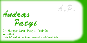 andras patyi business card